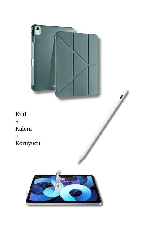 iPad A16 11. Nesil ve 10. Nesil A3355 A2757 Uyumlu Tablet Kılıfı Tablet Kalemi Ekran Koruyucu Set
