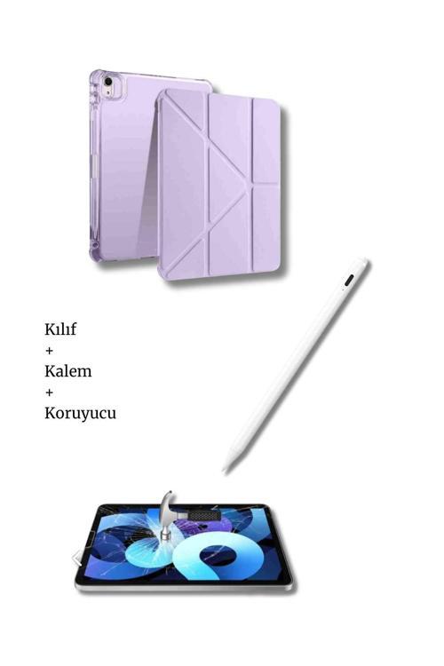 iPad A16 11. Nesil ve 10. Nesil A3355 A2757 Uyumlu Tablet Kılıfı Tablet Kalemi Ekran Koruyucu Set