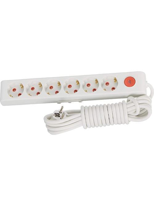 Rı-Tech 6 Lı 5 Metre Anahtarlı Upsli Grup Priz (001 175 640002 05 00)