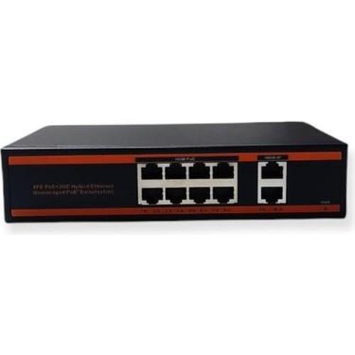 Hif0820Gbl-C 8 Port Poe+ 10-100 Mbps 2 Port 10-100-1000 Mbps Uplink Switch