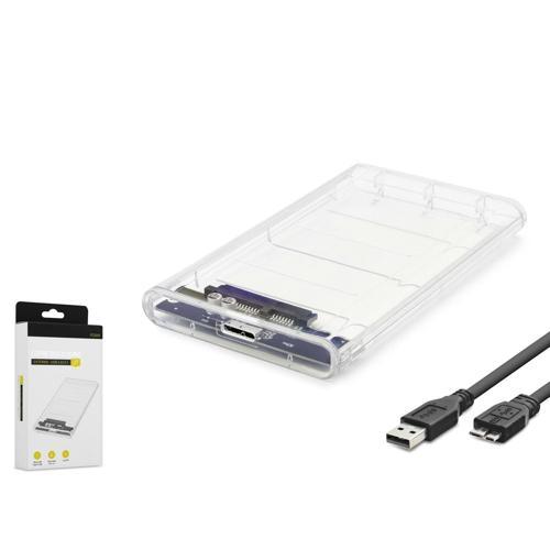 Hdx1760 Hdd Kutu Usb3.0 Plastik Sata 2.5" Transparent (Boş Kutu)