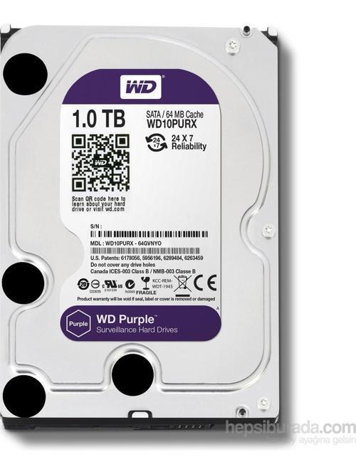 1Tb Wd10Purx Purple 3,5" 64Mb 5400Rpm Harddisk İthalatcı Garantili