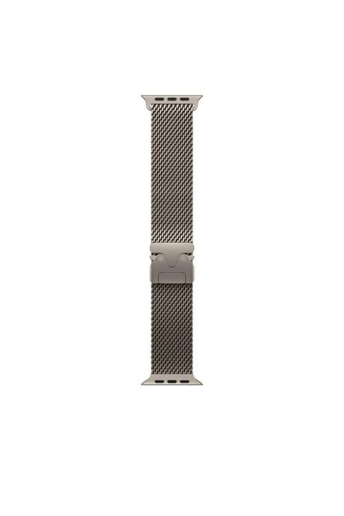 20068310 Watch Series 10 46Mm Uyumlu Milanese Aliminyum Hasır Metal Akıllı Saat Kordonu Gri