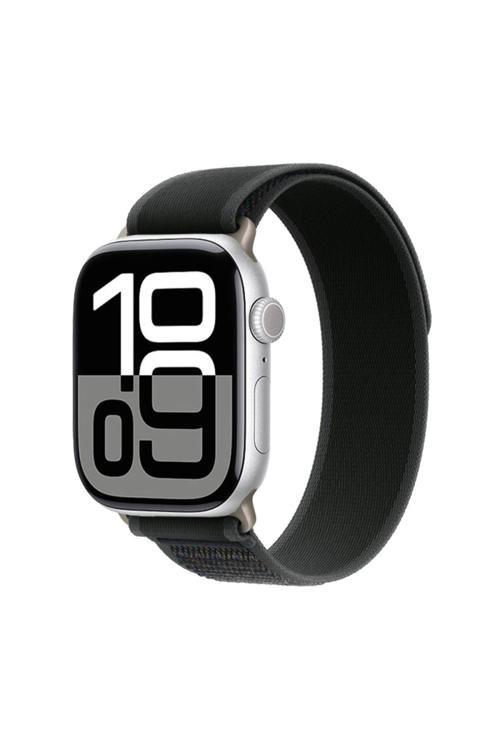 20068310 Apple Watch Series 10 46Mm İle Uyumlu Hasır Örgü İşlemeli Kordon Kayış