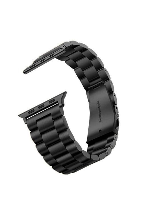 20068310 Apple Watch 4/5/6/Se (1.Nesil)/Se 40Mm İle Uyumlu Kordon Ayarlanabilir Baklalı Metal Kordon