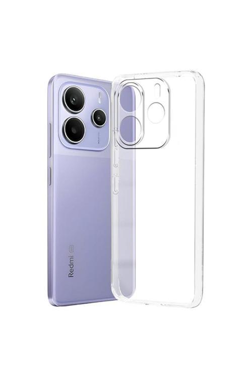 20068310 Xiaomi Redmi Note 14 4G İle Uyumlu Kılıf Şeffaf Kamera Korumalı Esnek Silikon Telefon Kılıfı Kapak
