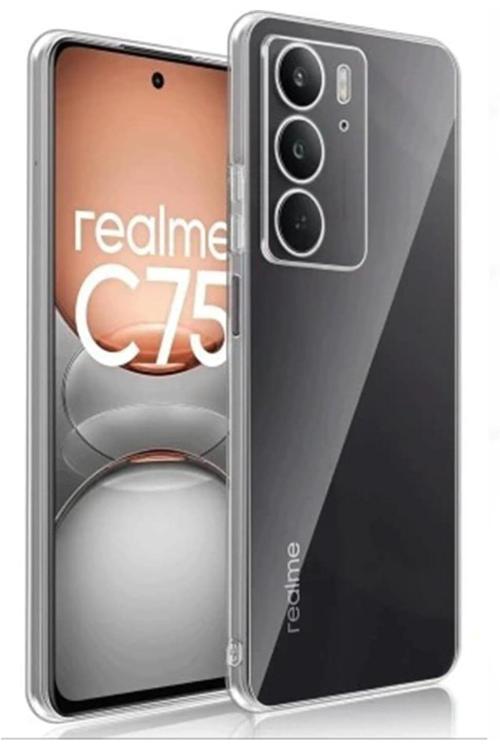 20068310 Realme C75 İle Uyumlu Kılıf Şeffaf Kamera Korumalı Esnek Silikon Telefon Kılıfı Kapak