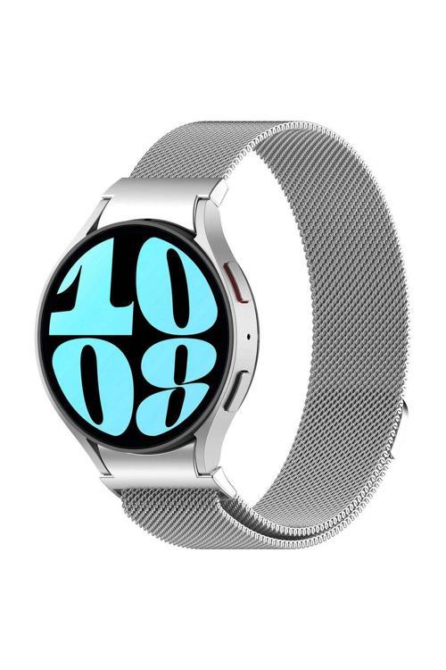 20068310 Samsung Galaxy Watch 6 Classic 44Mm İle Uyumlu Metal Tel-Örgü İşlemeli Kordon