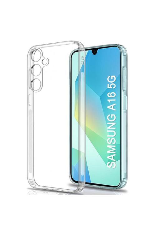 20068310 Samsung Galaxy A16 5G İle Uyumlu Kılıf Şeffaf Kamera Korumalı Esnek Silikon Telefon Kılıfı Kapak