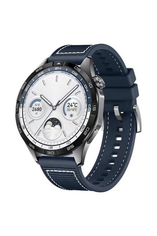 20068310 Xiaomi Amazfit Pace İle Uyumlu Spor Örgü Desenli Dikişli 22Mm Silikon Kordon
