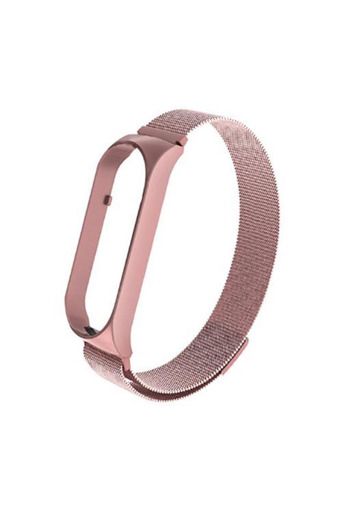 20068310 Xiaomi Mi Band 5 İle Uyumlu Metal Tel-Örgü İşlemeli Kordon