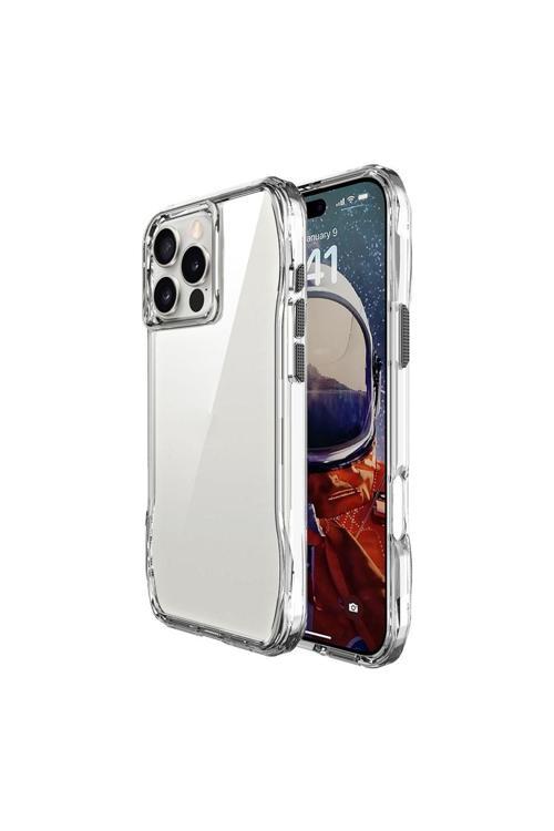 20068310 İphone 16 Pro Uyumlu Kılıf Airbag Özellikli Bayer Tpu Malzeme Şeffaf Telefon Kılıfı Kapak