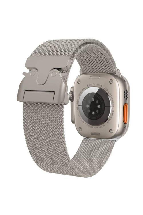 20068310 Apple Watch Ultra / Watch Ultra 2 49Mm Uyumlu Aliminyum Alaşım Hasır Metal Akıllı Saat Kordonu