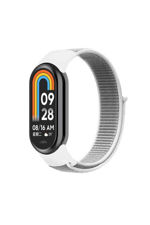 20068310 Xiaomi Mi Band 8 İle Uyumlu Naylon Örgü İşlemeli Kordon