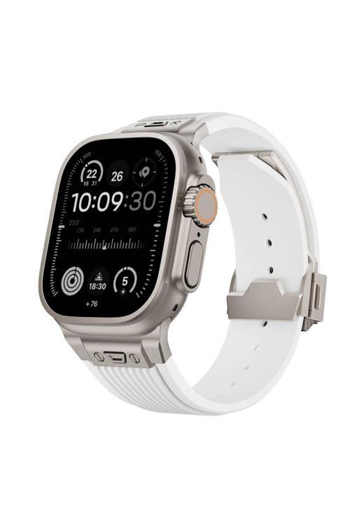 20068310 Apple Watch Ultra/Ultra2 49Mm Uyumlu Kordon Spor Görünümlü Silikon Kordon