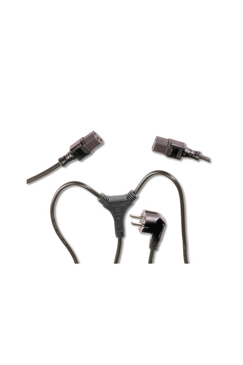 Y Güç Kaynağı Kablosu, Schuko Erkek - 2X C13 Dişi, 1.7 Metre (Mains Splitter Cable, Schuko Plug - 2X