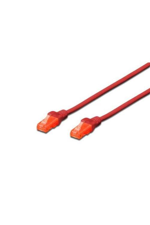 Dk-1617-005/R 50Cm Utp Cat6 Patch Kablo Kırmızı Cu, Lszh Awg 26/7