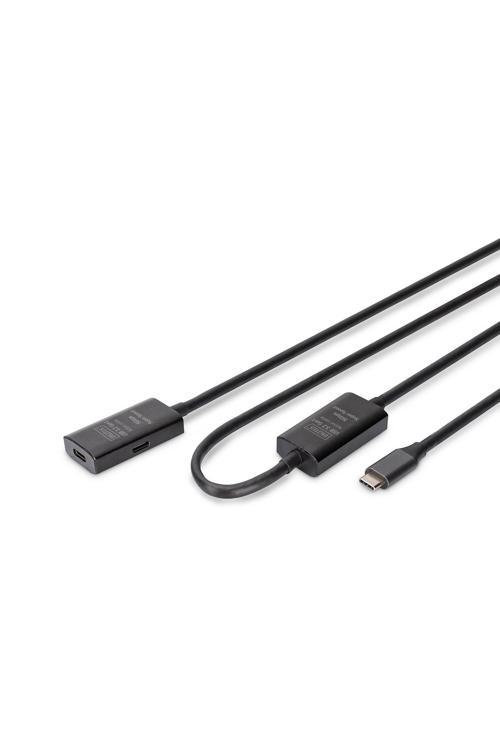 Aktif Usb-C Uzatma Kablosu, 10M 5G, Usb 3.2 Gen1, Usb-C - Usb-C (M/F) 10 Metre