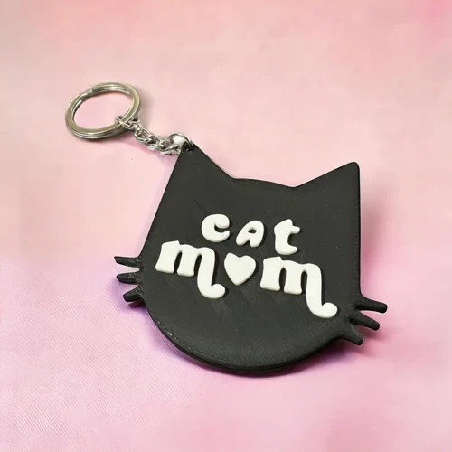 Cat Mom Anahtarlık 1 Adet - Çevre Dostu PLA