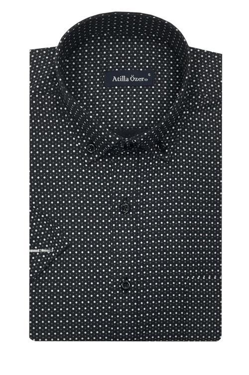 Kısa Kol Klasik Erkek Gömlek 7308