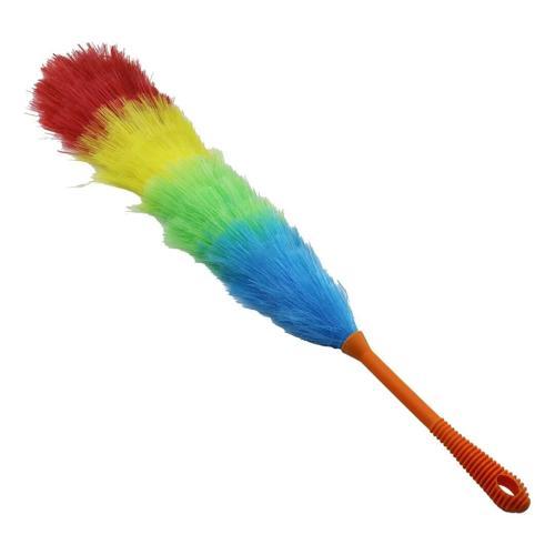 Renkli Naylon Kıllı  Toz Alma Püskülü  Püskül=43.5 Cm + Renkli Kalın Plastik Sap=18.5cm = 62cm Brkt-