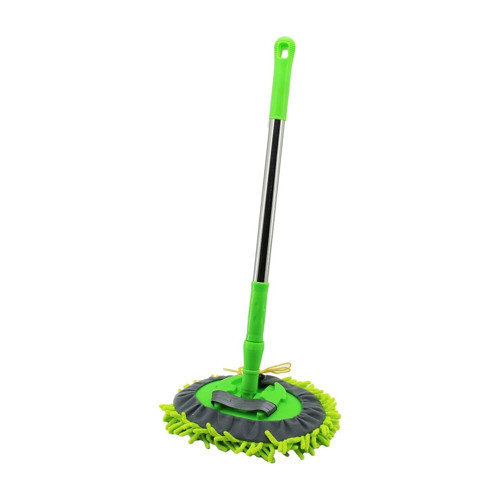 25cm - Oval Makarna Mop Renkli Mikrofiber 180° Hareketli - Uzayan Metal Saplı= 54--90cm