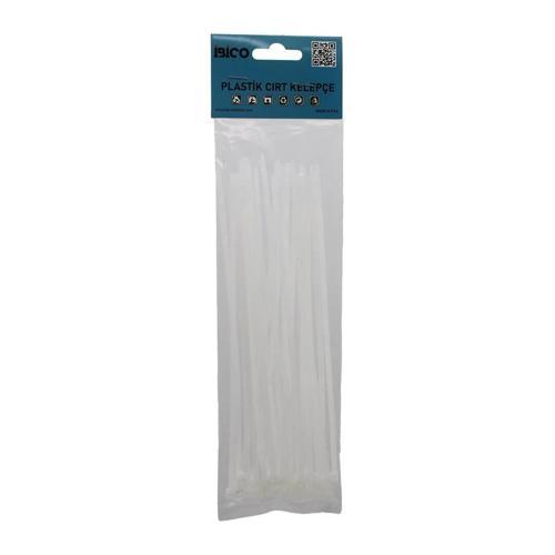 25pcs   Beyaz   3.6x200mm  Plastik Cırt Kelepçe