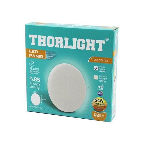 Thorlıght S-224 24w 16.8cm Beyaz Led Panel Sıva Altı Ayarlı Mandallı 6400k - 1750lm - 18000 Saat - 2
