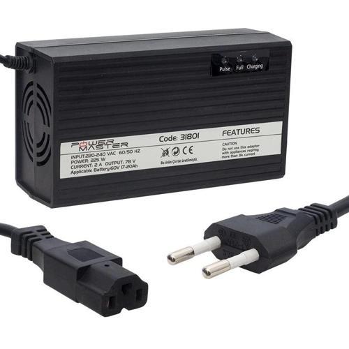 60 Volt - 20 Amper Elektrikli Bisiklet Şarj Cihazı