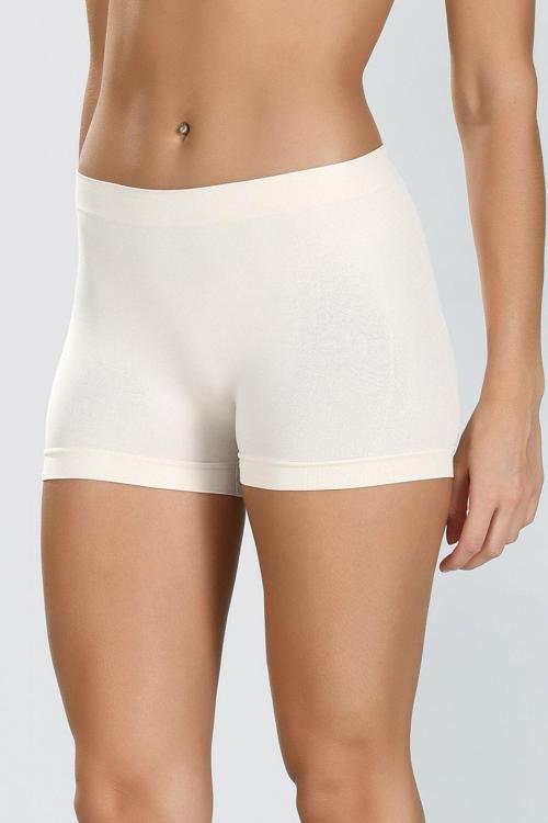 Kadın Beyaz Taktel Dikişsiz Mini Şort Beyaz L