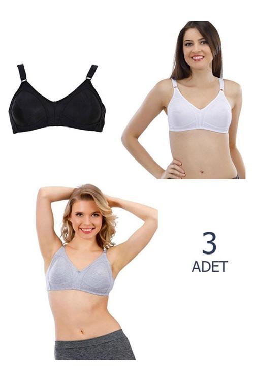 Iç Giyim Kadın Penye Toparlayıcı 3'Lü Paket Yeni Sezon Çok Renkli 85