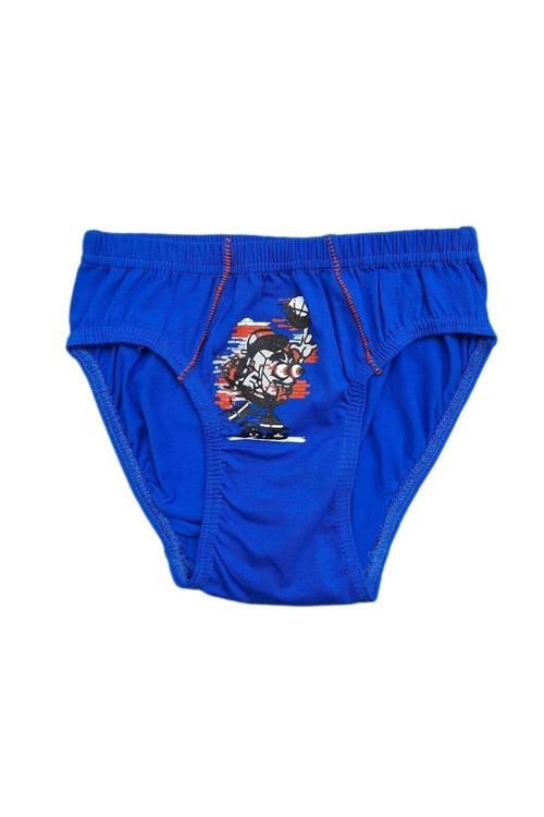 Iç Giyim Erkek Çocuk Desenli Slip Külot Pamuklu 12Li Paket Çok Renkli 5-6 Yaş