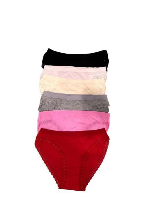 Tutku Kadın Dantelli Bikini Külot - Renkli Ve Şık Tasarımlar Çok Renkli S