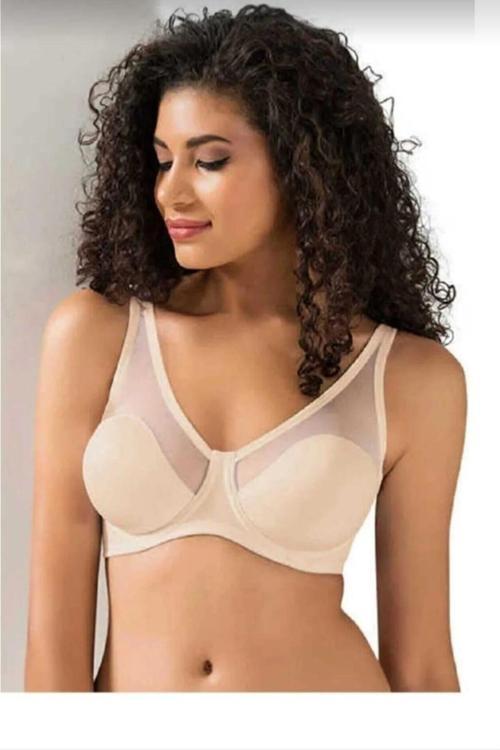 9200 Soft Cup Tül Toparlayıcı Sütyen Tekli Ten 90C