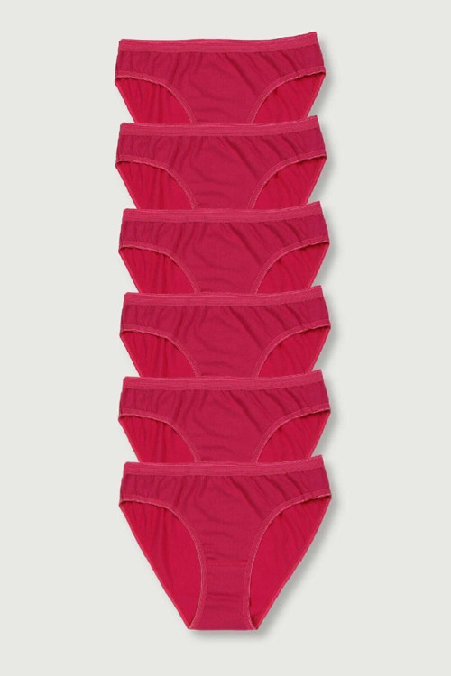 Kadın Pembe 6'Lı Paket Bikini Külot Elf568T0635Ccm6 Pembe Standart