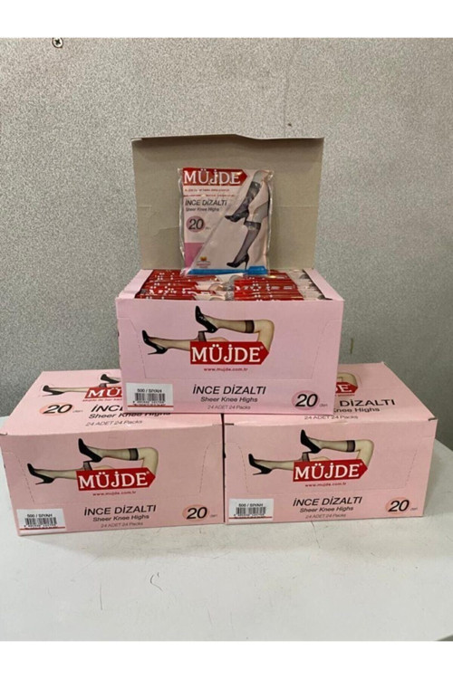 Ince Diz Altı Çorap 24'Lü 57 Ten Ten Standart