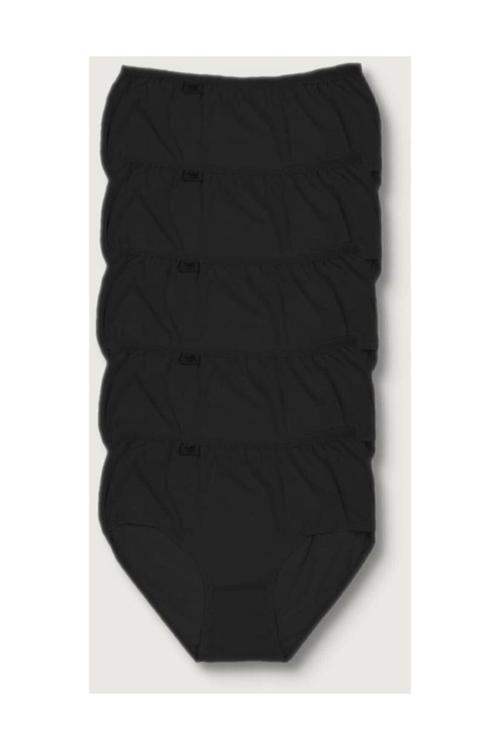Kadın Siyah 5'Li Paket Likralı Bato Külot Elf568T0924Ccm5 Siyah 2XL