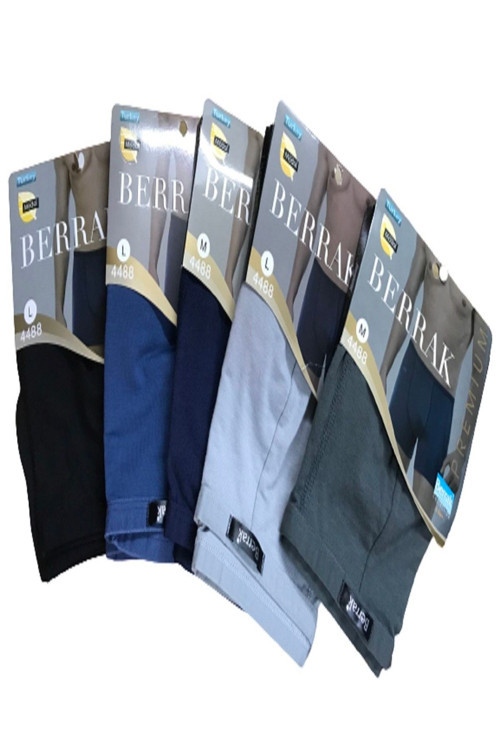 Erkek Karışık Renk Ince Lastikli Modal Boxer Short 3'Lü Paket 4488 Çok Renkli L