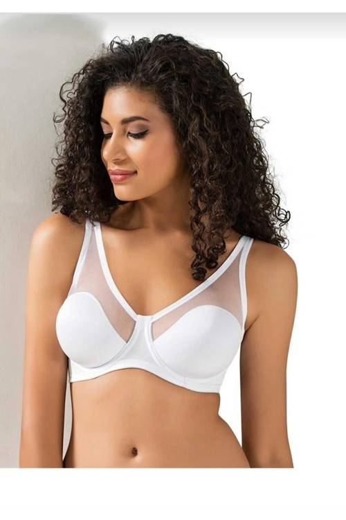 Fanetta Soft Cup Bra Toparlayıcı Tüllü Soft Yeni Nesil Sütyen 9200 Beyaz 90B