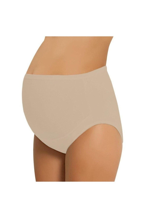 Kadın Bej 3'Lü Paket Pamuklu Hamile Külodu Ten XL