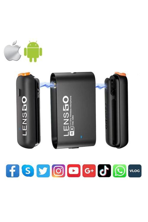 318C Mini Ikili Kablosuz Yaka Mikrofonu (Ios, Android Ve Kamera Uyumlu)