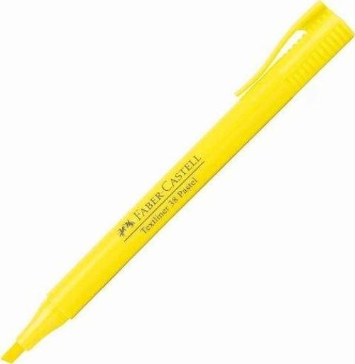Faber-Castell 38 Textliner Pastel Sarı Kalem