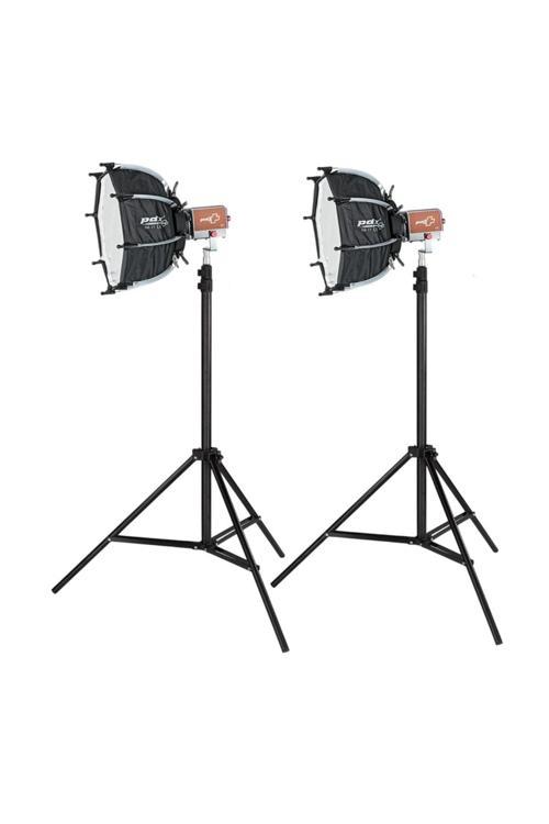 Ky-Bko323 Mini Video İkili Led Işık, 2 Metre Ayaklı Set