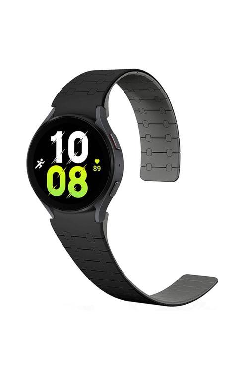 20068310 Samsung Galaxy Watch 5 40Mm İle Uyumlu 20Mm Çizgili Desenli Silikon Kordon
