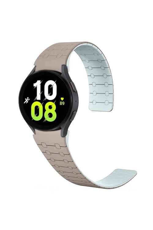 20068310 Samsung Galaxy Watch 5 Pro 45Mm İle Uyumlu 20Mm Çizgili Desenli Silikon Kordon