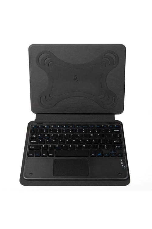 20068310 Samsung Galaxy Tab A9 Plus X210 11 Inç Uyumlu Touch Padli Tablet Kılıfı Bluetooth Bağlantılı Klavye