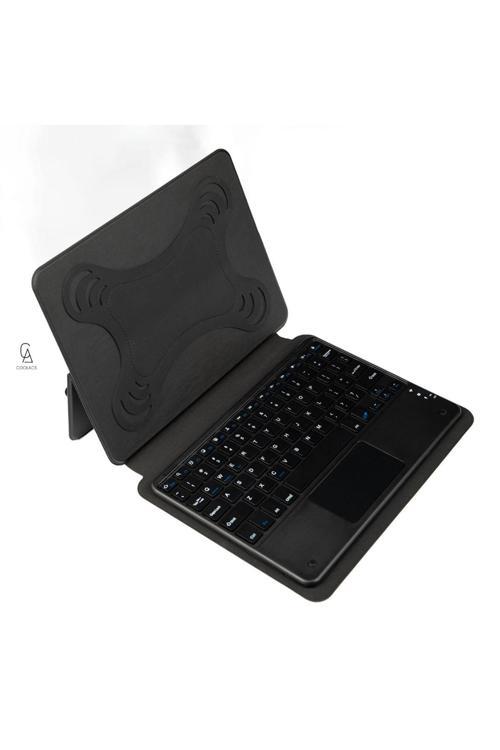 20068310 Samsung Galaxy Tab A8 Sm- X200 10.5 İnç Uyumlu Touch Padli Tablet Kılıfı Bluetooth Bağlantılı Klavye