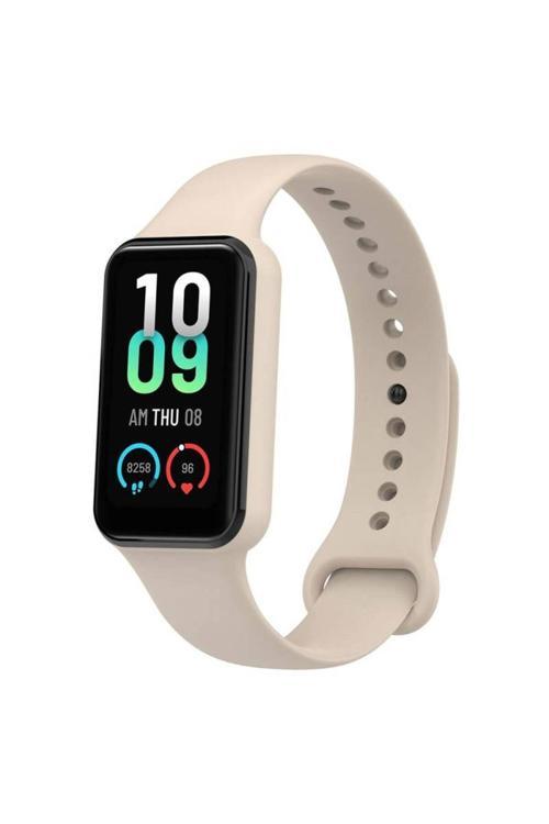20068310 Xiaomi Redmi Smart Band 2 İle Uyumlu Kordon Silikon Esnek Ayarlanabilir Kordon Kayış Krem