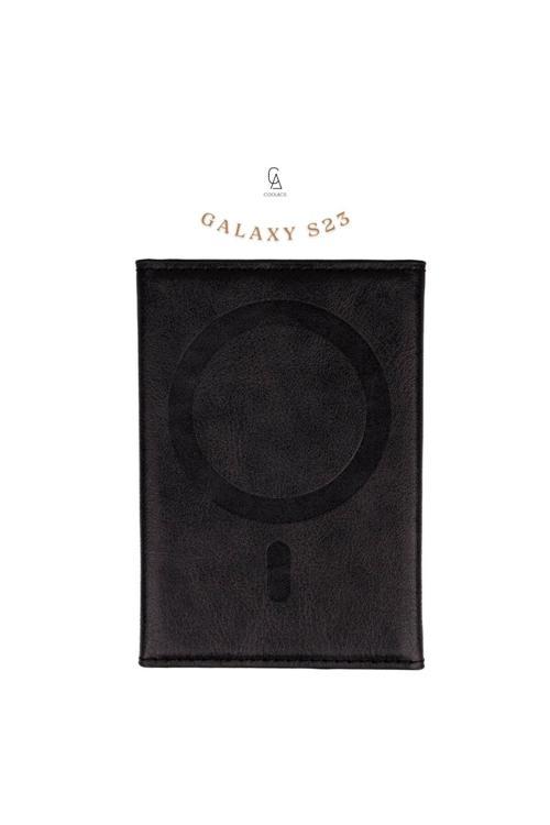 20068310 Samsung Galaxy S23 Uyumlu Magsafe Özellikli 5 Bölmeli Deri Kartlık Cüzdan