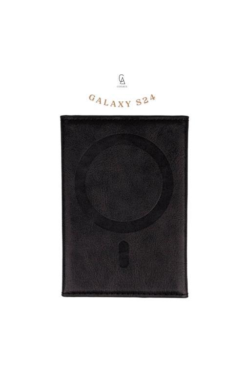20068310 Samsung Galaxy S24 Uyumlu Magsafe Özellikli 5 Bölmeli Deri Kartlık Cüzdan